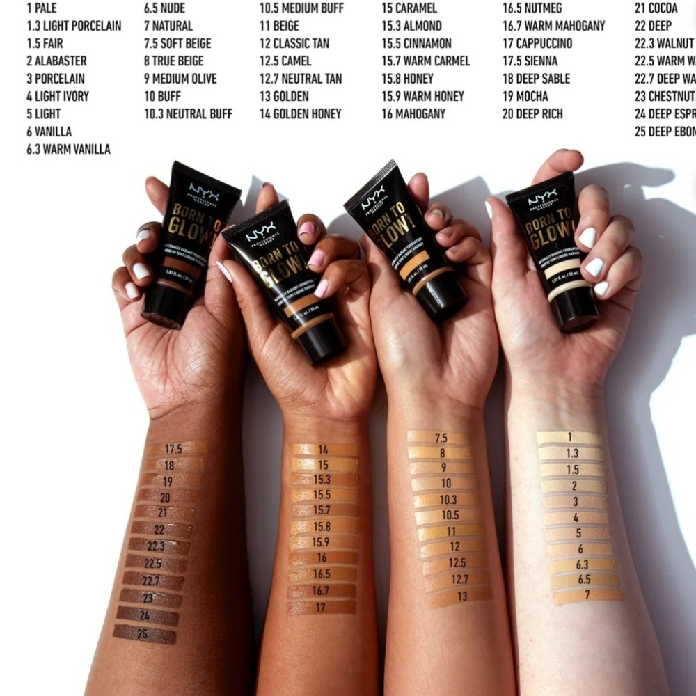 NYX -Born to Glow Foundation - Medium Olive - Picture 4 of 4